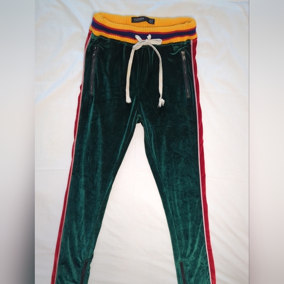 Hudson Outerwear Green Velvet Women's Track Pants Size Small 100% Polyester - Picture 5 of 13